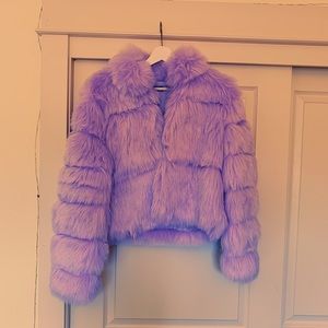 Missguided Crop Pelted Faux Fur Coat